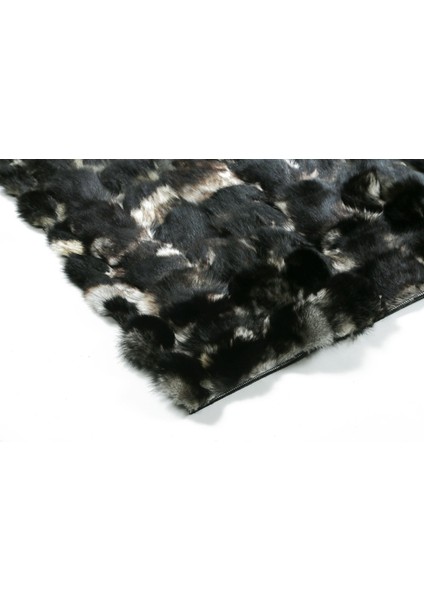 Siyah Rengi Sobul Doğal Kürk Halı 200 x 300 cm fırsatları