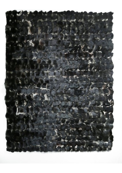 Siyah Rengi Sobul Doğal Kürk Halı 140 x 200 cm