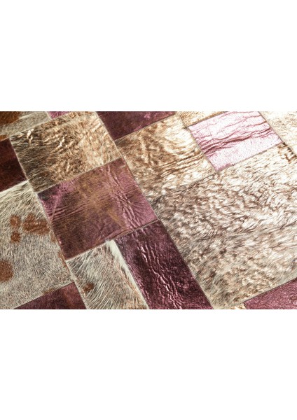 Çok Renkli Doğal Dana Derisi Patchwork Halı 120 x 180 cm indirimleri
