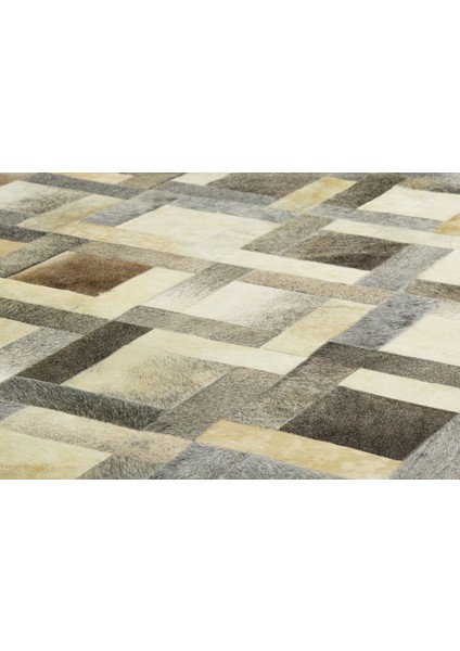 Doğal Dana Derisi Patchwork Halı 80 x 150 cm