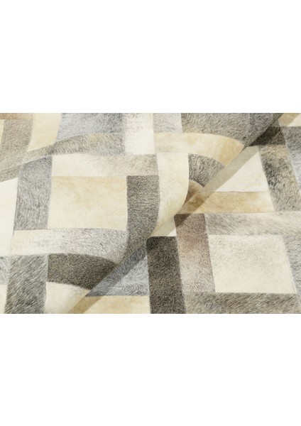 Doğal Dana Derisi Patchwork Halı 80 x 150 cm