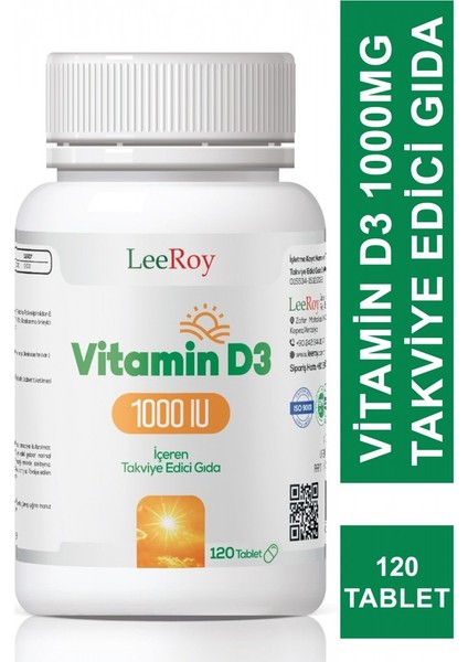 Vitamin D3 1000 mg 120 Tablet