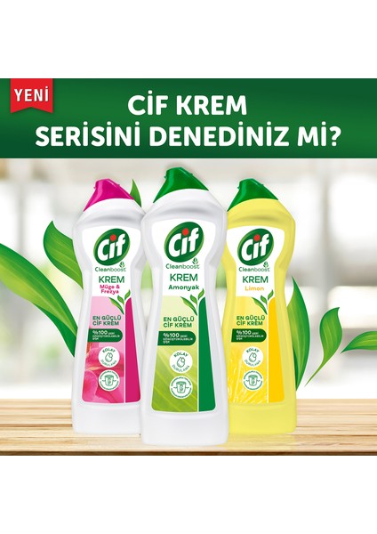 Krem Yüzey Temizleyici Amonyaklı Yağ ve Kireç Sökücü Leke Çıkarıcı 500 ML