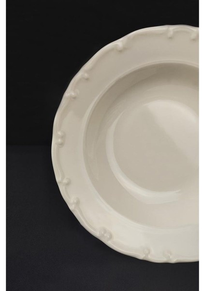 6’lı Çukur Tabak 21 cm Krem – TL4035641