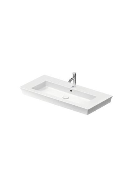 White Tulip Etajerli Lavabo 105 cm + Lavabo Bataryası Medium