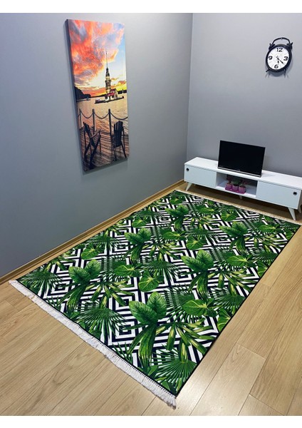 Dijital Baskı Salon Halısı Yıkanabilir Kaymaz Taban Halı Yolluk