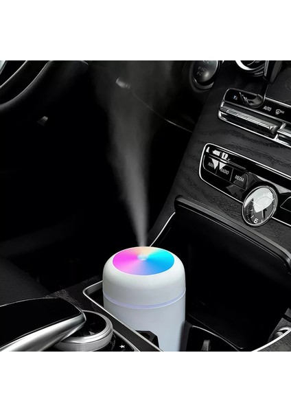 H2O Humidifier Hava Nemlendirici Oda Araç Ortam Nemlendirici Işıklı 3 Farklı Renk Buhar Makinesi
