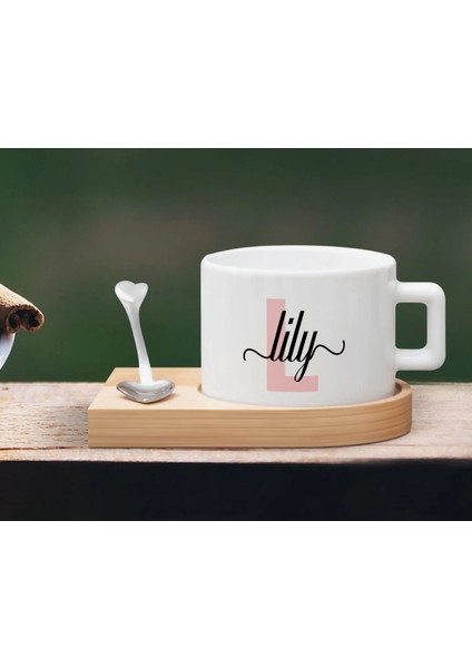 Kişiye Özel Isimli Ahşap Altlıklı Seramik Fincan, Doğum Günü Hediyesi, Arkadaşa Hediye, Ev Hediyesi, Kahve Ve Çay Bardak Seti-5 modelleri
