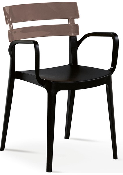 Bermuda Siyah Ayaklı Bahçe Balkon Koltuk Cappucino 6'lı Set modelleri