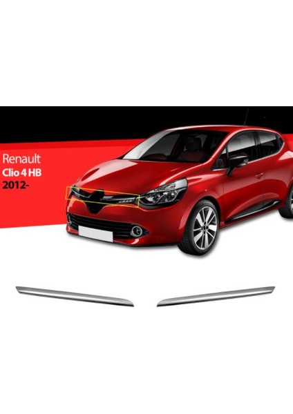 Renault Clio 4 Hb Krom Ön Panjur 2 Parça 2012 ve Üzeri