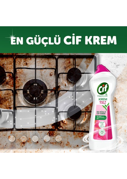 Krem Yüzey Temizleyici Müge ve Frezya Yağ ve Kireç Sökücü Leke Çıkarıcı 500 ML