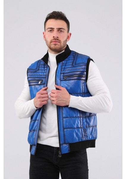 Erkek Hakiki Deri Yelek modelleri