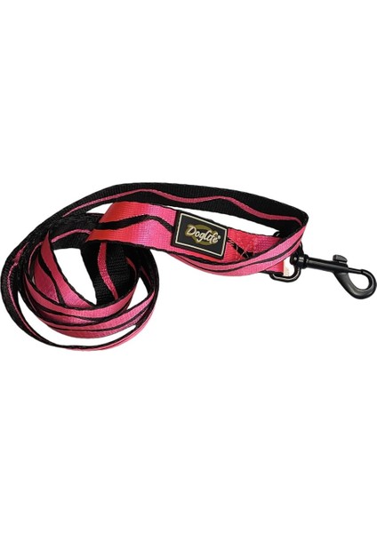 Neon Pink Wave Köpek Gezdirme Tasması (2,5 cm x 120 cm)