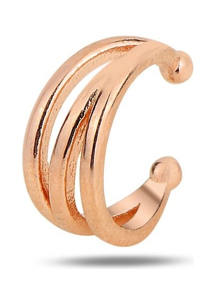 Gümüş Rose Sade Ear Cuff Kıkırdak Küpe fiyatları
