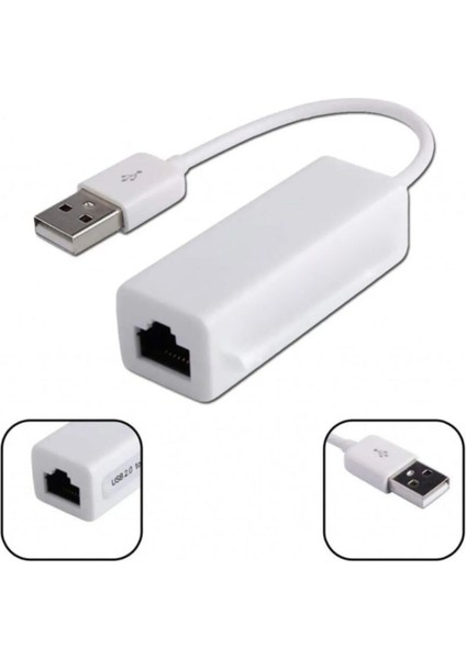 2.0 USB To Ethernet Çevirici Adaptör Windows/mac Uyumlu ENF-1520 (100 Mbps) Dönüştürücü