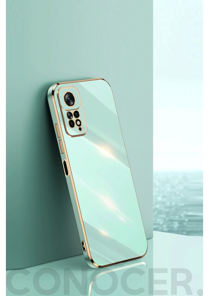 Xiaomi Redmi Note 11 Pro Kılıf Kamera Korumalı Parlak Gold Kenarlı Yumuşak Silikon Kapak