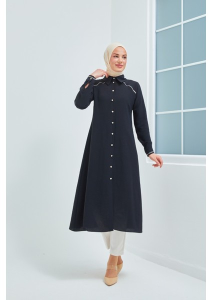 Wazze Kolu ve Önü Taş Detaylı Tunik modelleri