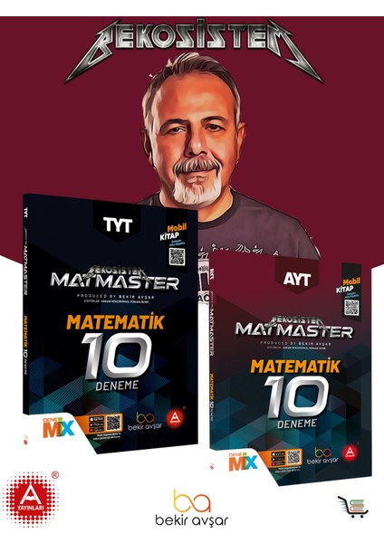 Bekosistem Matmaster AYTveTYT Matematik 10'lu Deneme Seti Bekir Avşar modelleri