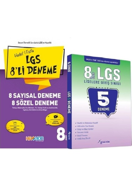 Faktör 8.sınıf Lgs 5'li Deneme & Katyon 8. Sınıf Lgs 8'li Deneme