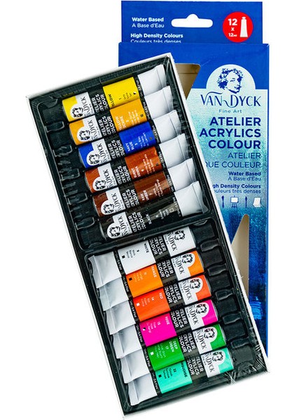Atelier Akrilik Boya Seti 12 Renk x 12 Ml.