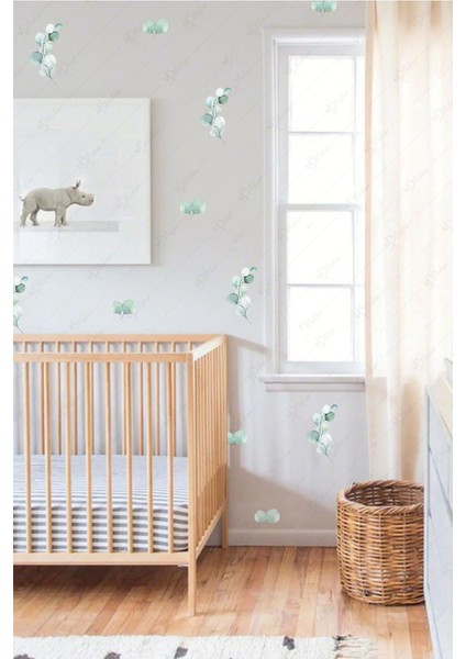 Okaliptüs Soft Yapraklar Dekoratif Duvar Sticker fiyatları