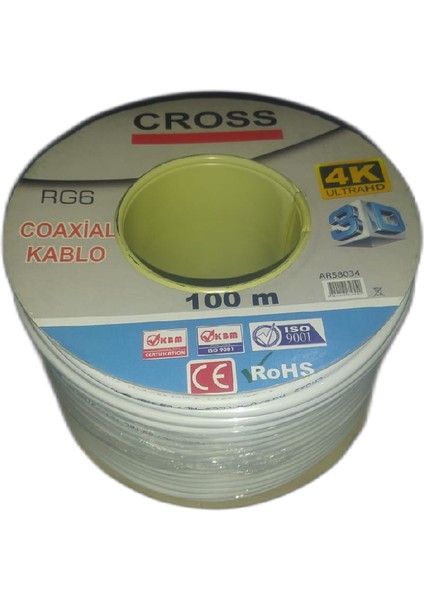 Çanak Anten Kablosu Rg6 U4 (64TEL)