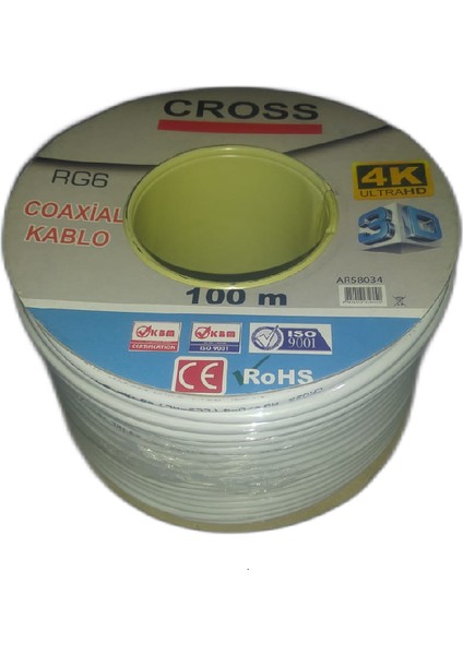 Çanak Anten Kablosu Rg6 U4 (64TEL)