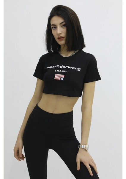 New York Baskılı Mini Tişört - P-019999SIYAH modelleri