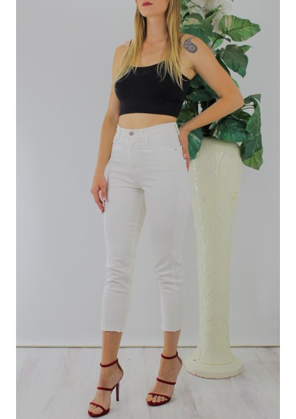 Mom Jean Kot Pantolon Beyaz - 1174.110 fiyatları