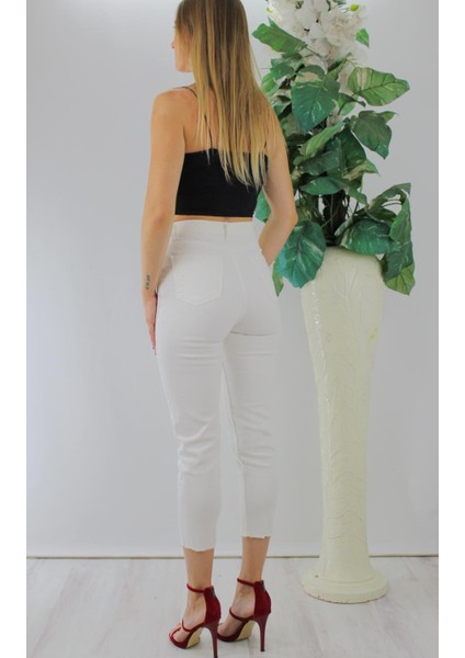 Mom Jean Kot Pantolon Beyaz - 1174.110 modelleri