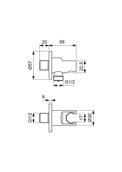 Idealrain Ankastre Dirsek-Askı BC807AA