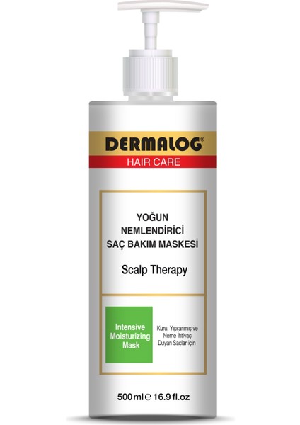 Kuru Yıpranmış Saçlar İçin Yoğun Nemlendirici ve Onarıcı Saç Bakım Maskesi 500 ml