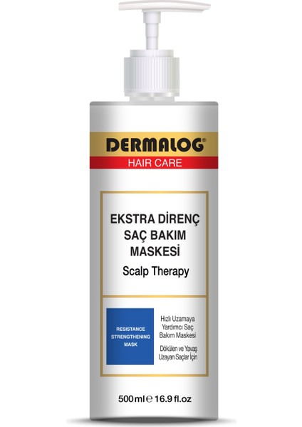 Dökülen ve Yavaş Uzayan Saçlar İçin Ekstra Direnç Saç Bakım Maskesi 500 ml