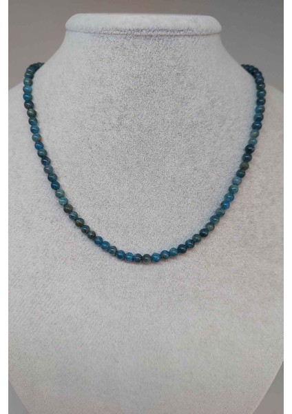 Apatit Taşı 4mm Kolye (Sabit Klipsli)
