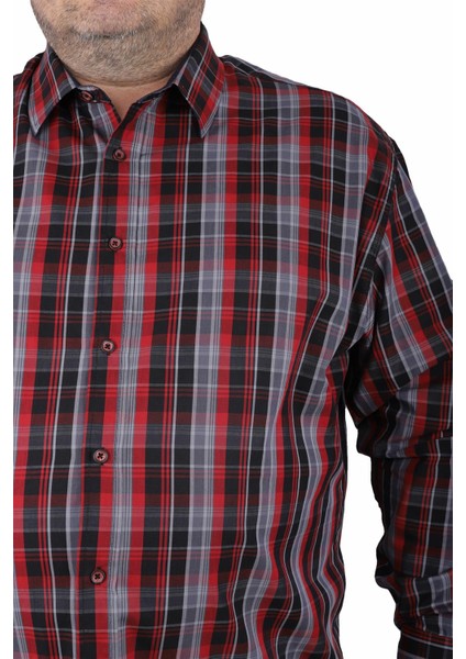 Büyük Beden Erkek Gömlek Estacional 23373 Bordo fiyatları