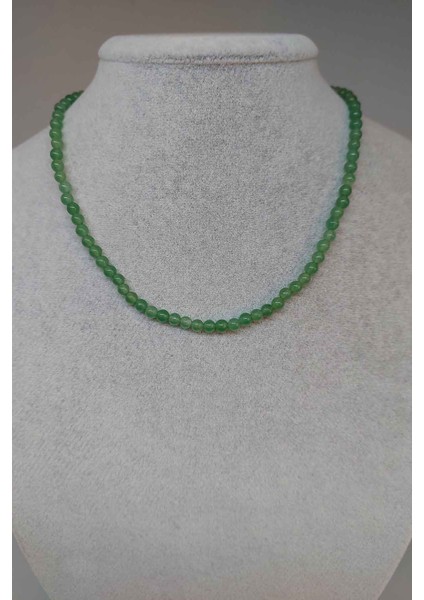 Aventurin Taşı 4mm Kolye (SABİT KLİPSLİ)