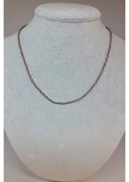 Dumanlı Kuvars Taşı 2mm Kolye (Sabit Klipsli)