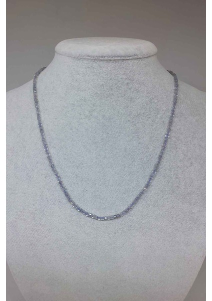 Labradorit Taşı Küp Şekilli 2.5mm Kolye (Sabit Klipsli)
