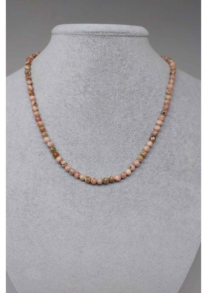 Rodokrozit Taşı 4.5mm Kolye (Sabit Klipsli)