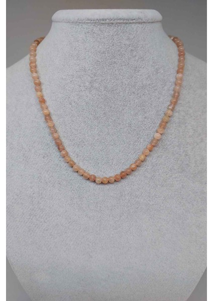 Güneş Taşı 4mm Kolye (Sabit Klipsli)