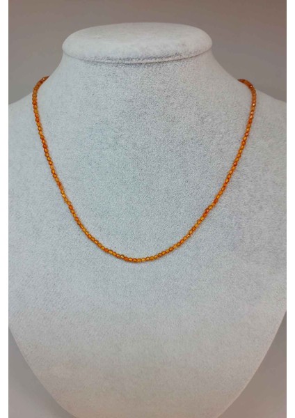 Sitrin Taşı 2.5mm Kolye (Sabit Klipsli)
