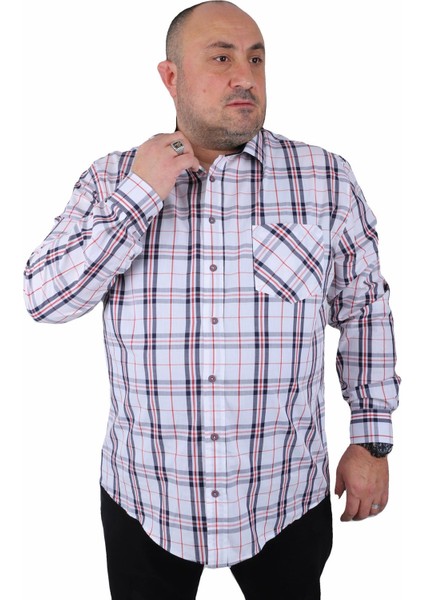 Büyük Beden Erkek Cepli Gömlek Milagro 23370 Lacivert