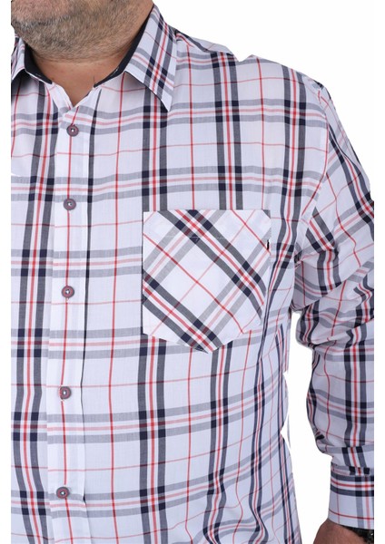 Büyük Beden Erkek Cepli Gömlek Milagro 23370 Lacivert fiyatları