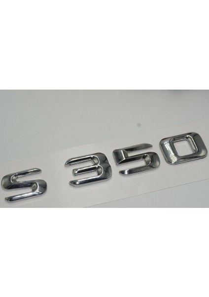 Benz S350 Bagaj Krom Metal 3m 3D Yazı Logo