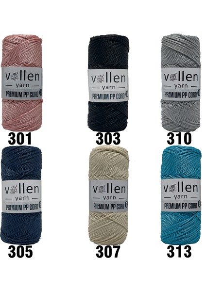 Vollen Yarn 600M Polyester Makrome Ipi, Supla Ipi, Çanta Ipi, Bileklik IPI,MAKRAME,1.5MM-400GR