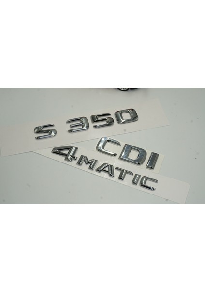 Benz S350 Cdı 4matic Bagaj Krom Metal 3m 3D Yazı Logo