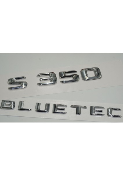 Benz S350 Bluetec Bagaj Krom Metal 3m 3D Yazı Logo