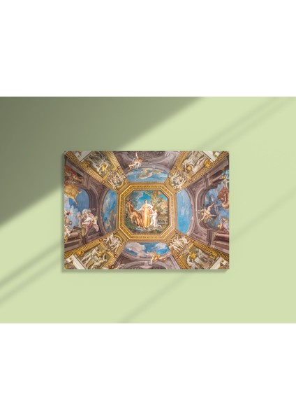 Fresco Ceilings Vatican Müzesi Tavanı Dekoratif Yatay Kanvas Tablo