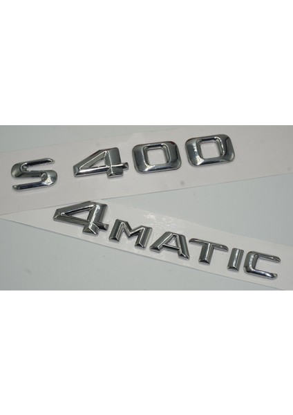Benz S400 4matic Bagaj Krom Metal 3m 3D Yazı Logo