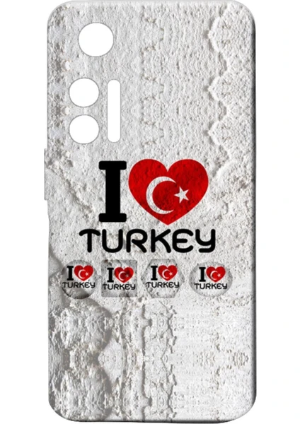 Tcl 30 Kılıf I Love Turkey Baskılı Desenli Silikon Kapak STK-158